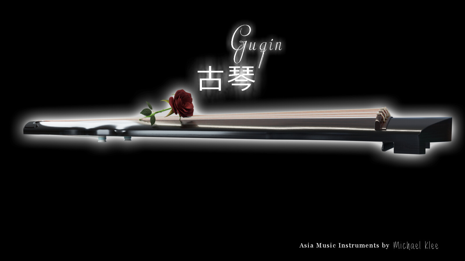 Guqin_古琴_Chinese_Zither side view