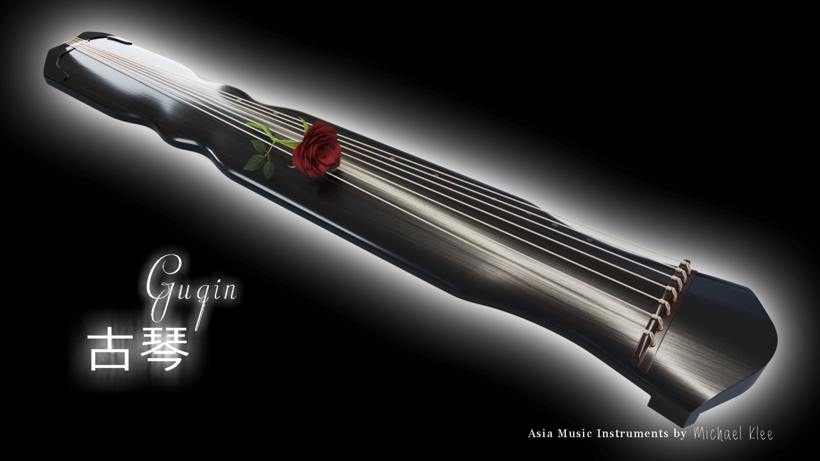 Guqin_古琴_Chinese_Zither top view