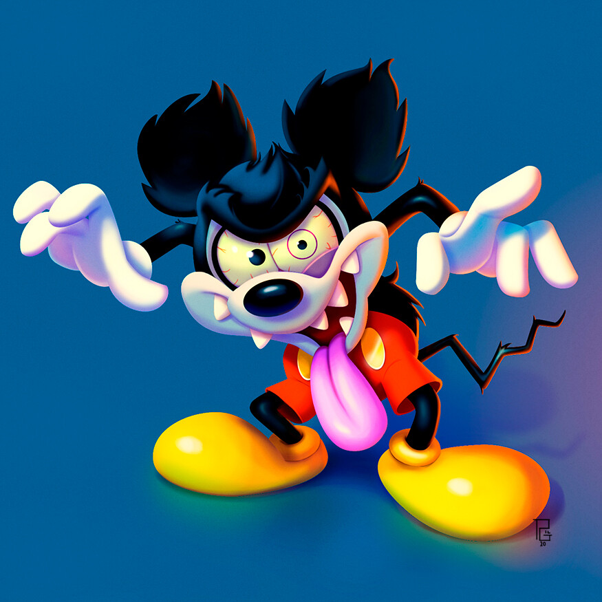 Artstation Mickey Mouse Brain Runaway Pablo Gil