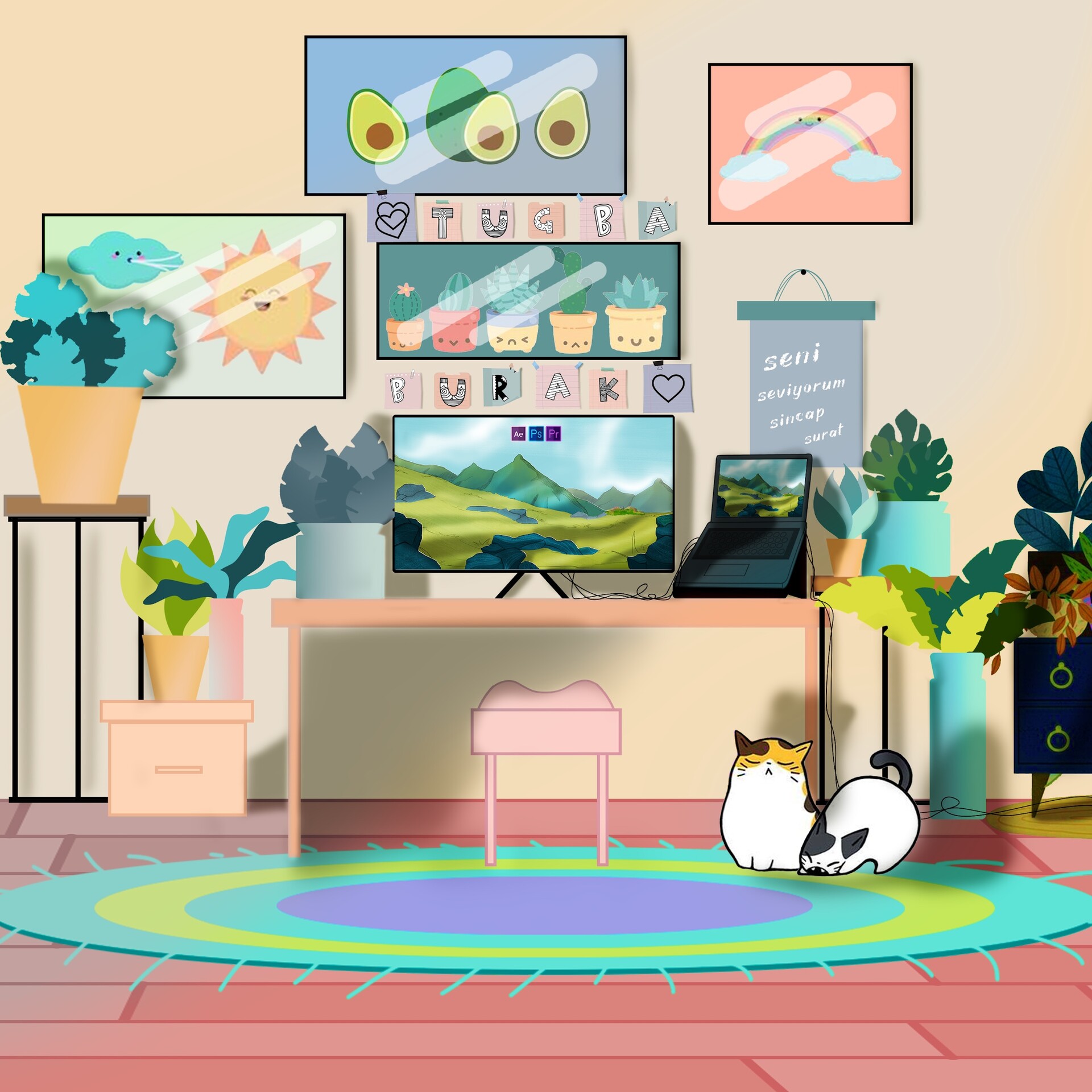 Artstation Home Office Tugba Mutugu
