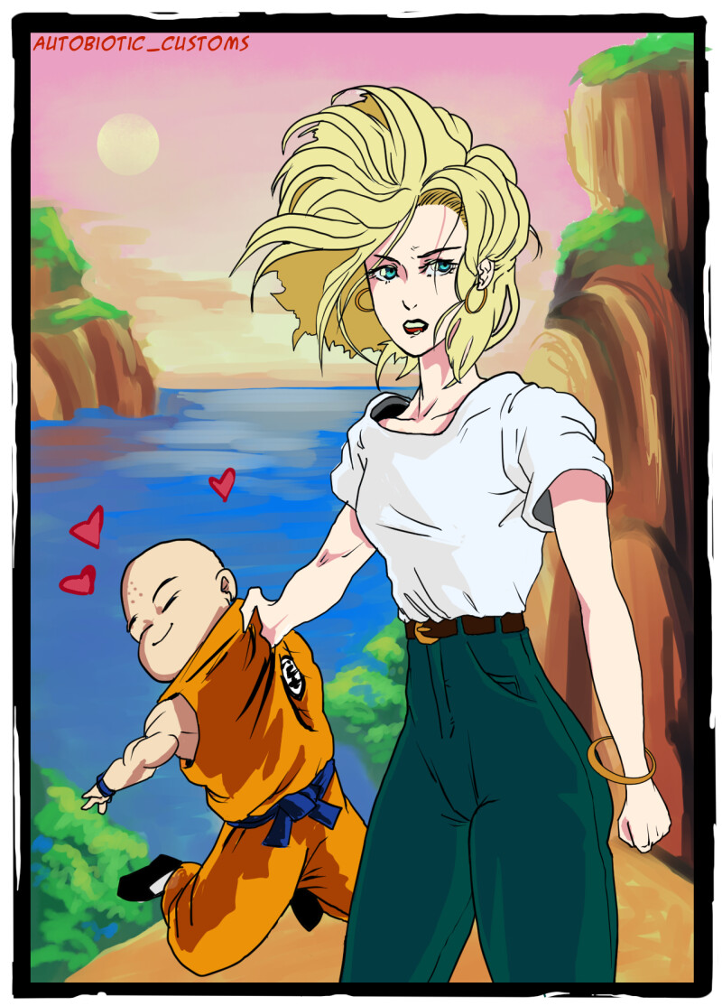 Artstation Hopeless Krillin And 18 Bruce Gordon Autobioticart