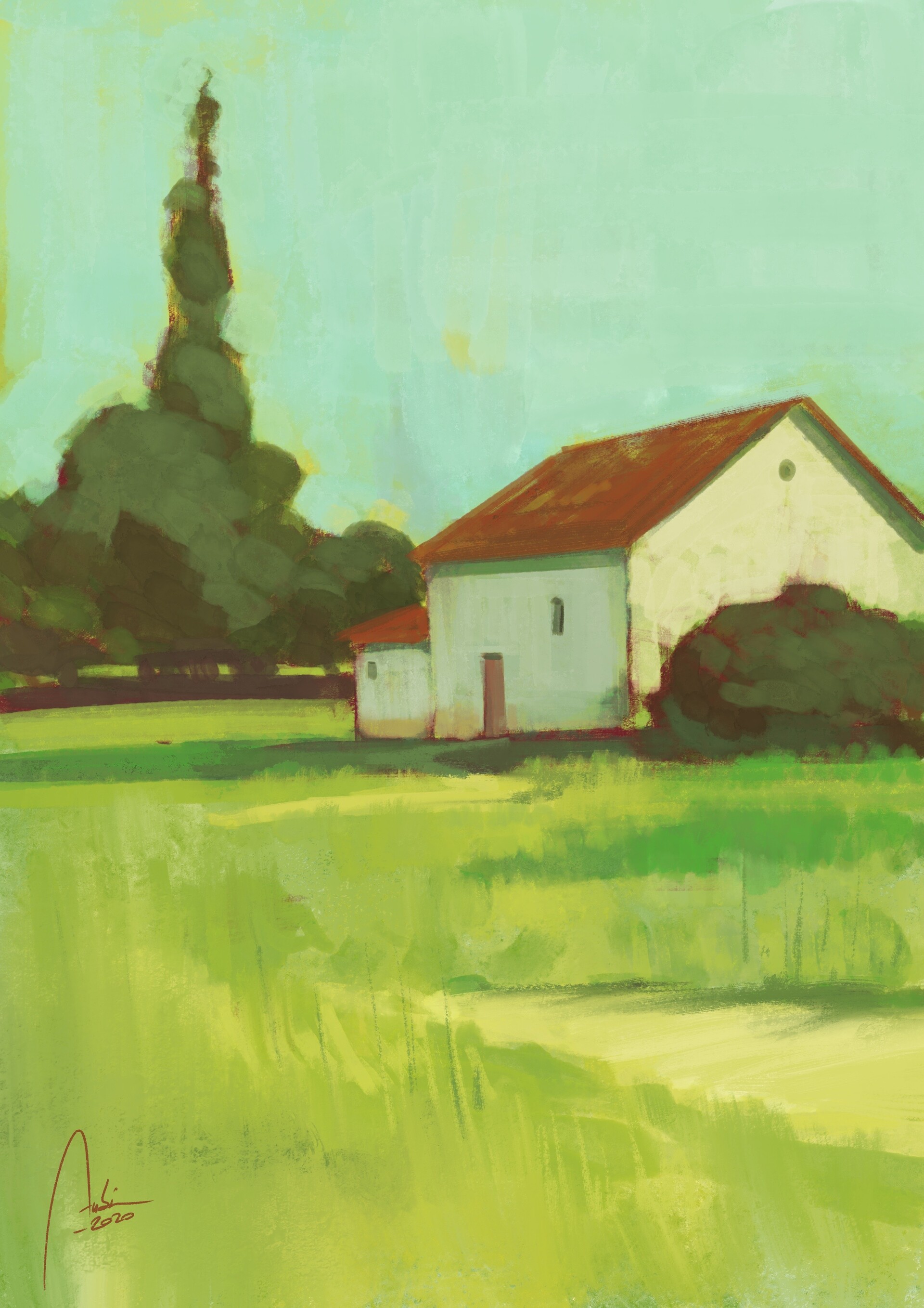 Artstation Countryside House Aubin Cortale