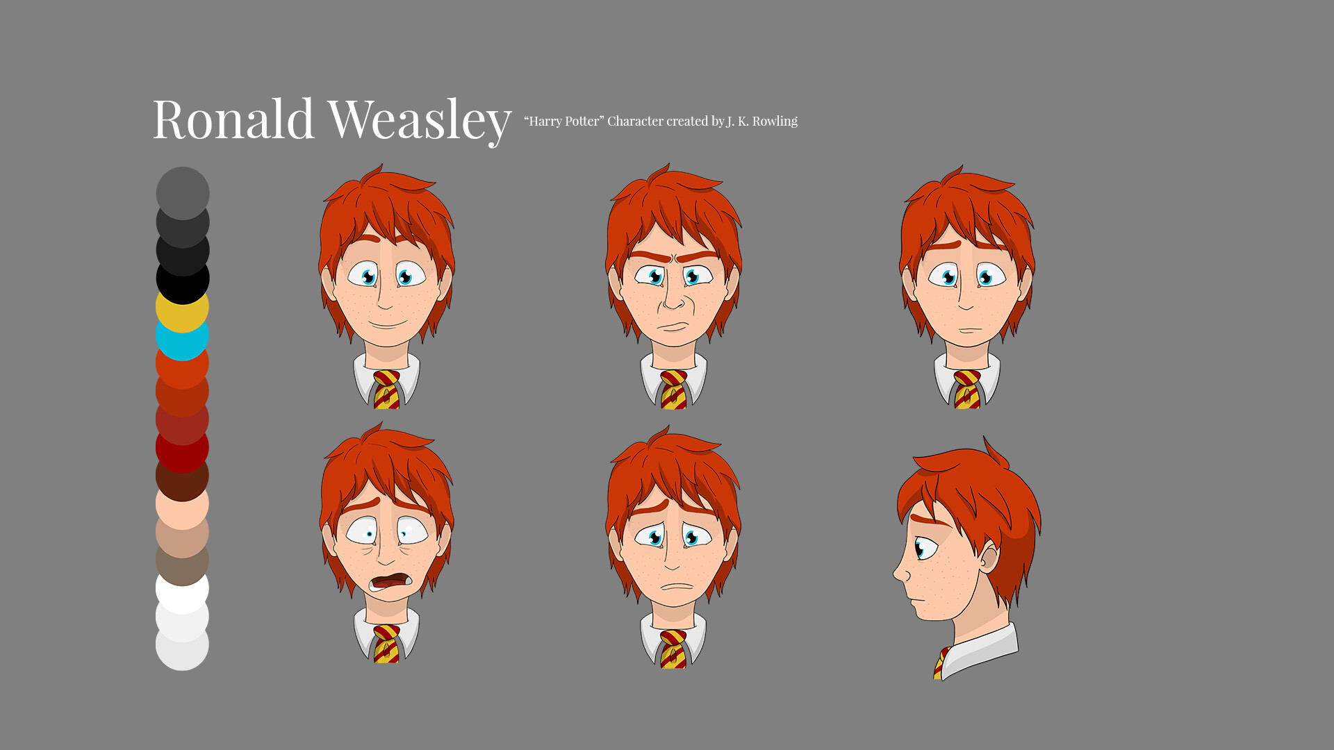 ArtStation - Cartoon Ronald Weasley Character Design