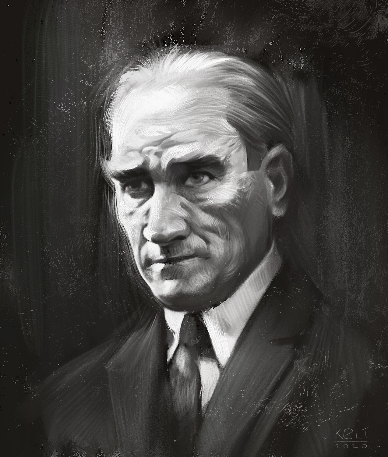 charcoal graphite portrait sketches of