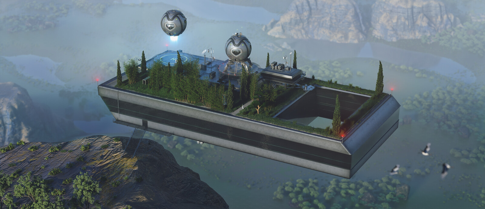 The lab's rooftop garden is complete