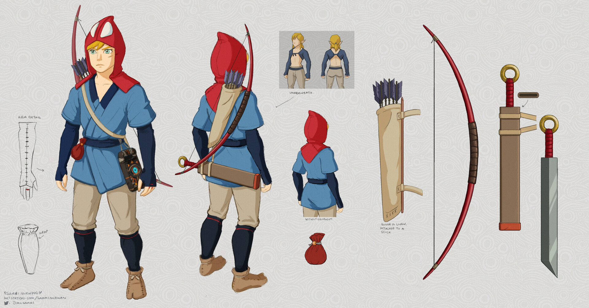 ArtStation Ashitaka Costume BoTW Fan Design