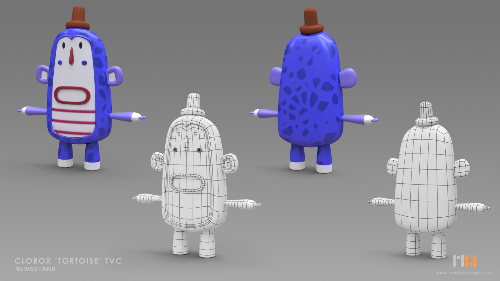 Role: Hat Man modelling (inc. blend shapes). Hat Man texturing.