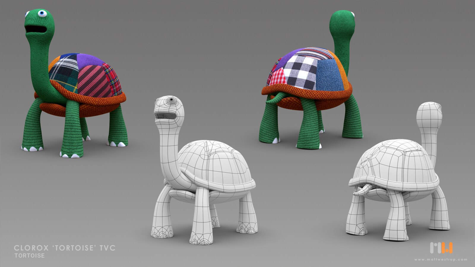 Role: Tortoise modelling (inc. blend shapes). Tortoise texturing.