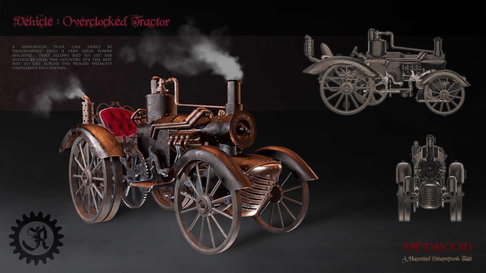 Some showcase for the tractor that Red has been working on. 