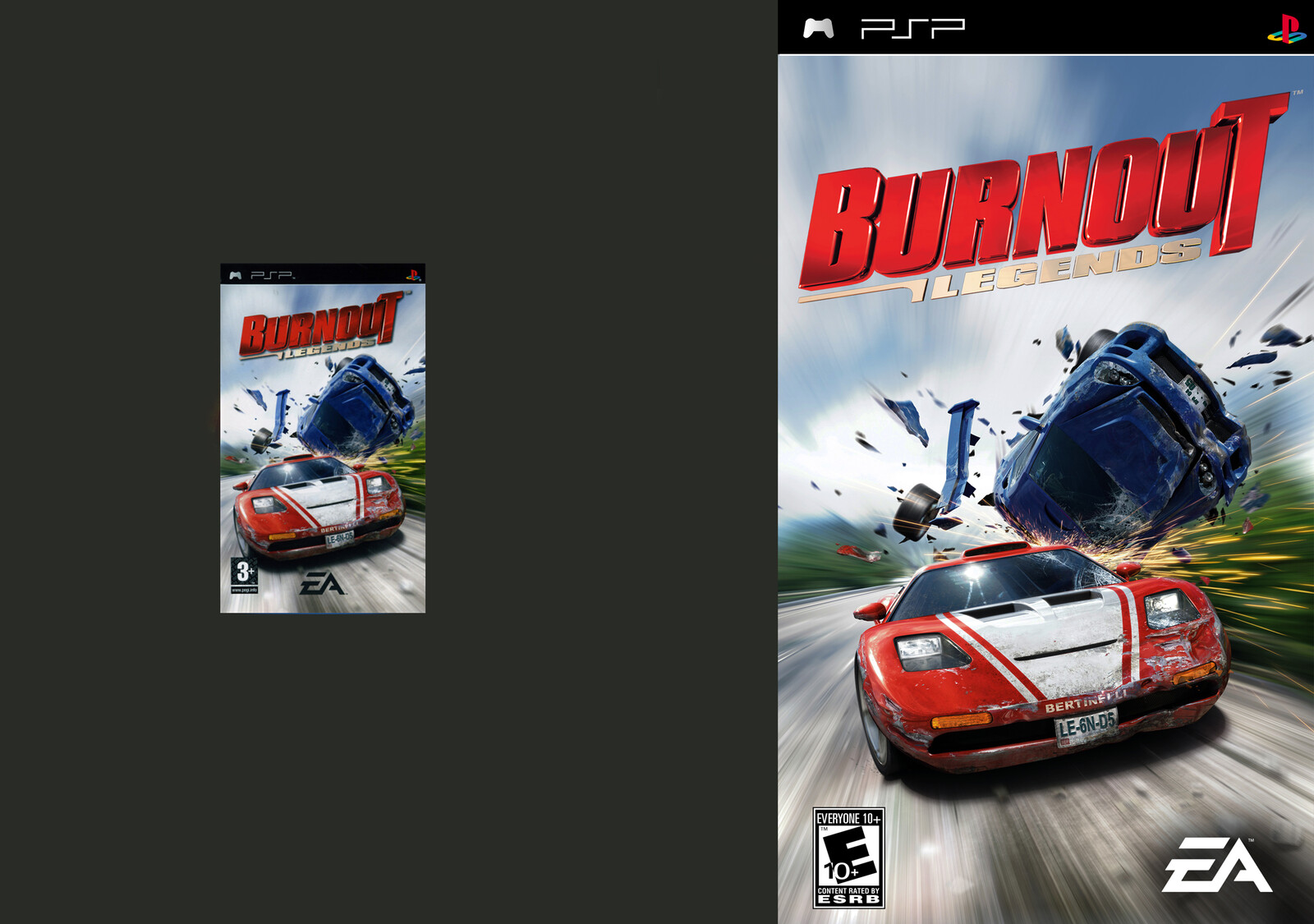 Burnout: Legends (2006) - Scanned cover vs. Upscaled