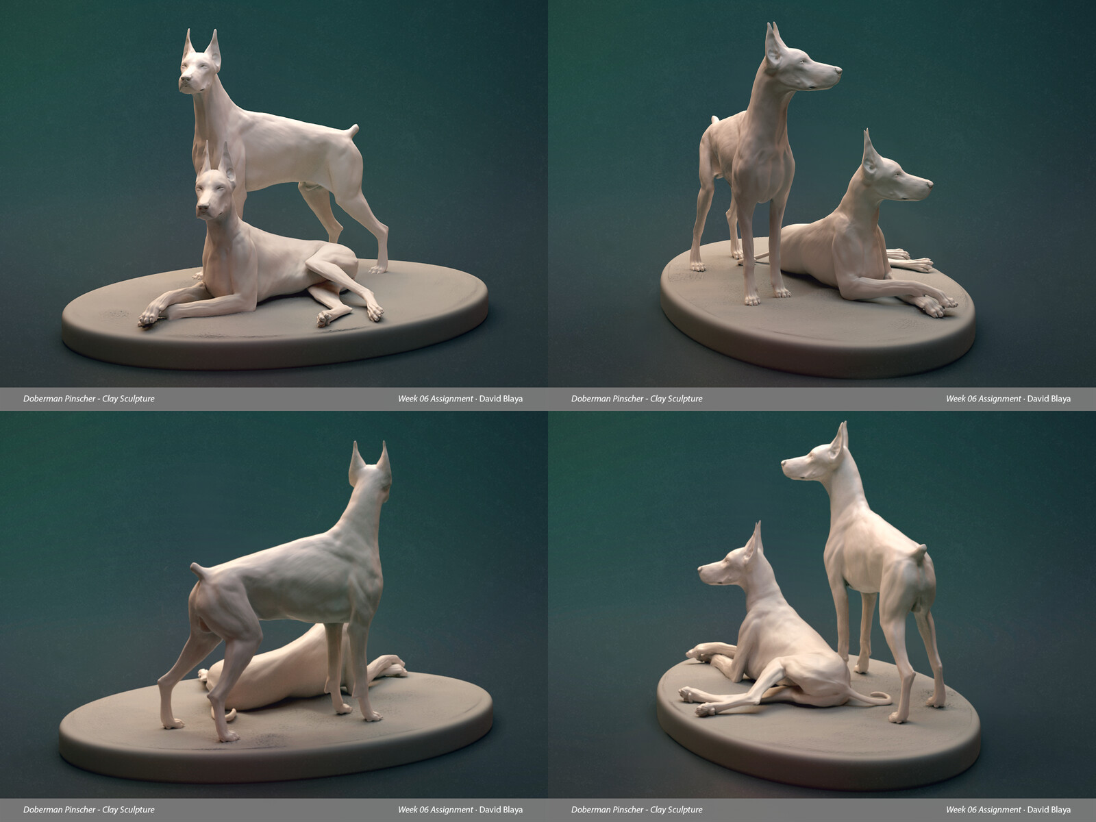 The clay render I made for the course