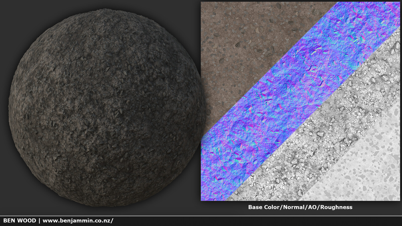 Rocky ground surface - the individual stones were photogrammetry scans, captured as height maps with Zbrush