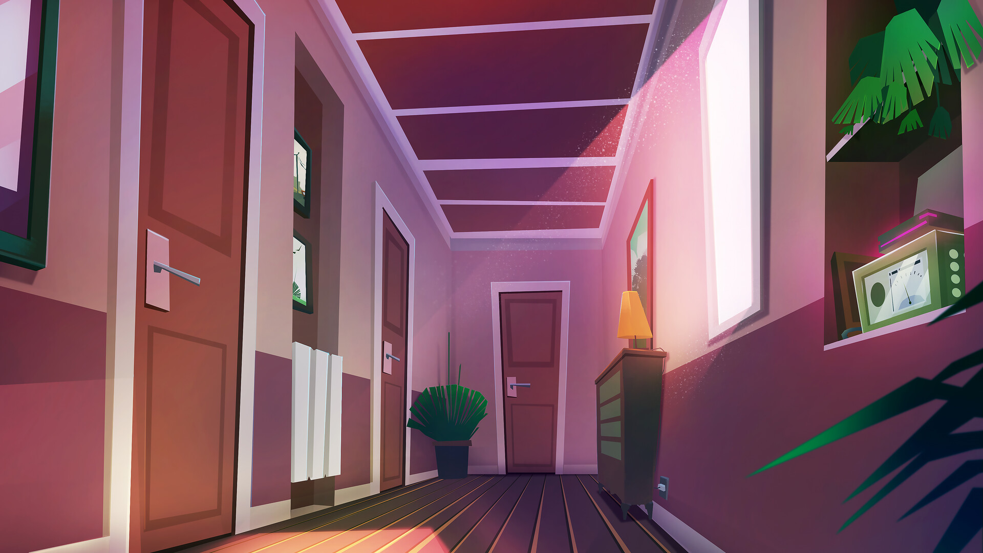 ArtStation - corridor with light