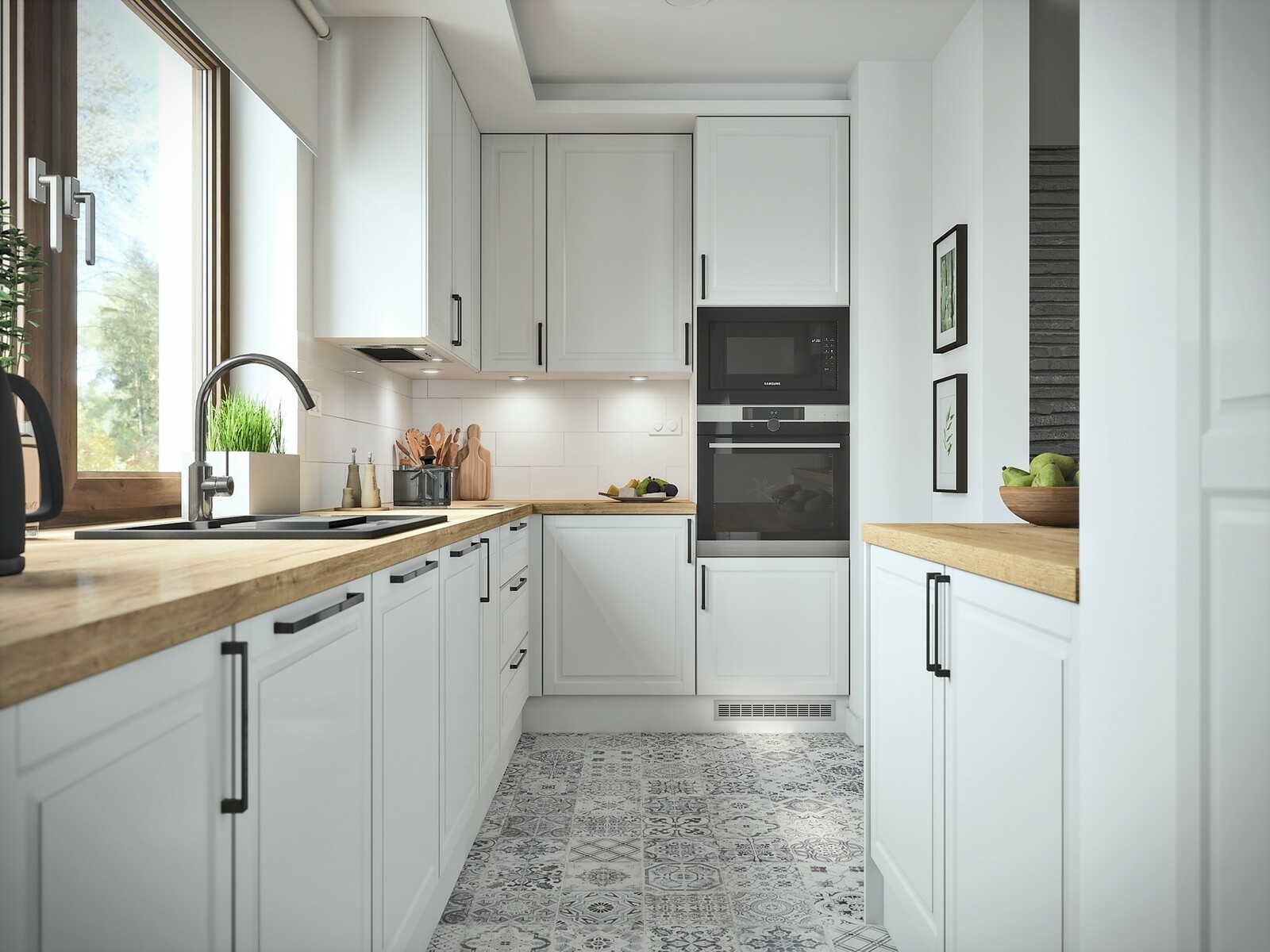 Classic White Kitchen Interior Archviz - Unreal Engine / UE4 + RTX