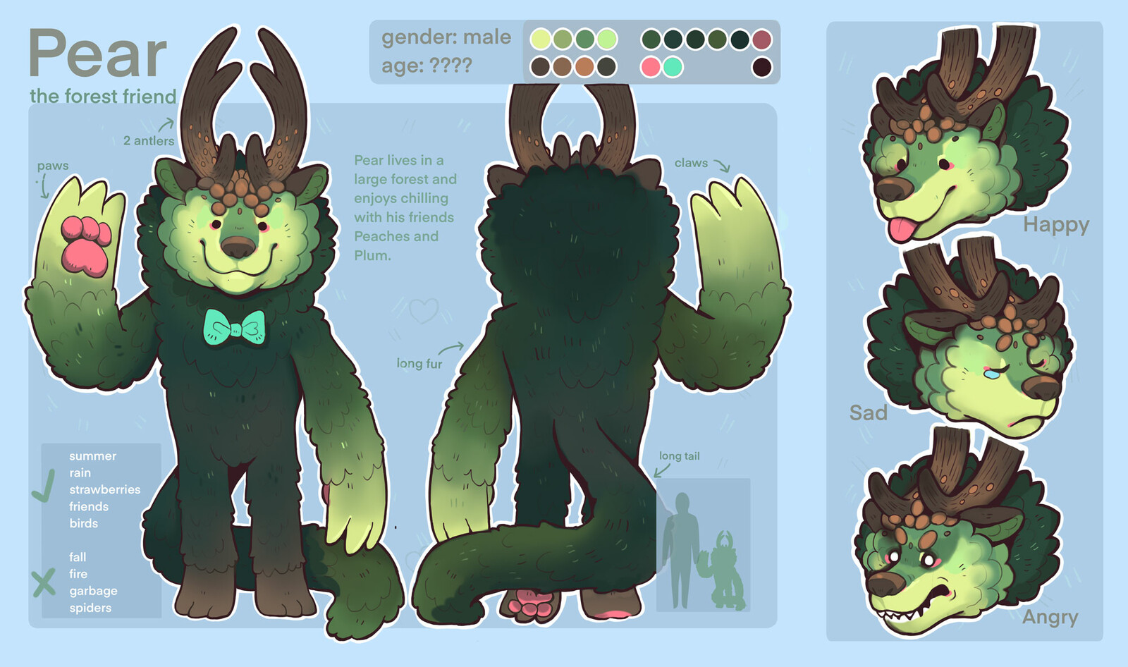 Pear character info sheet