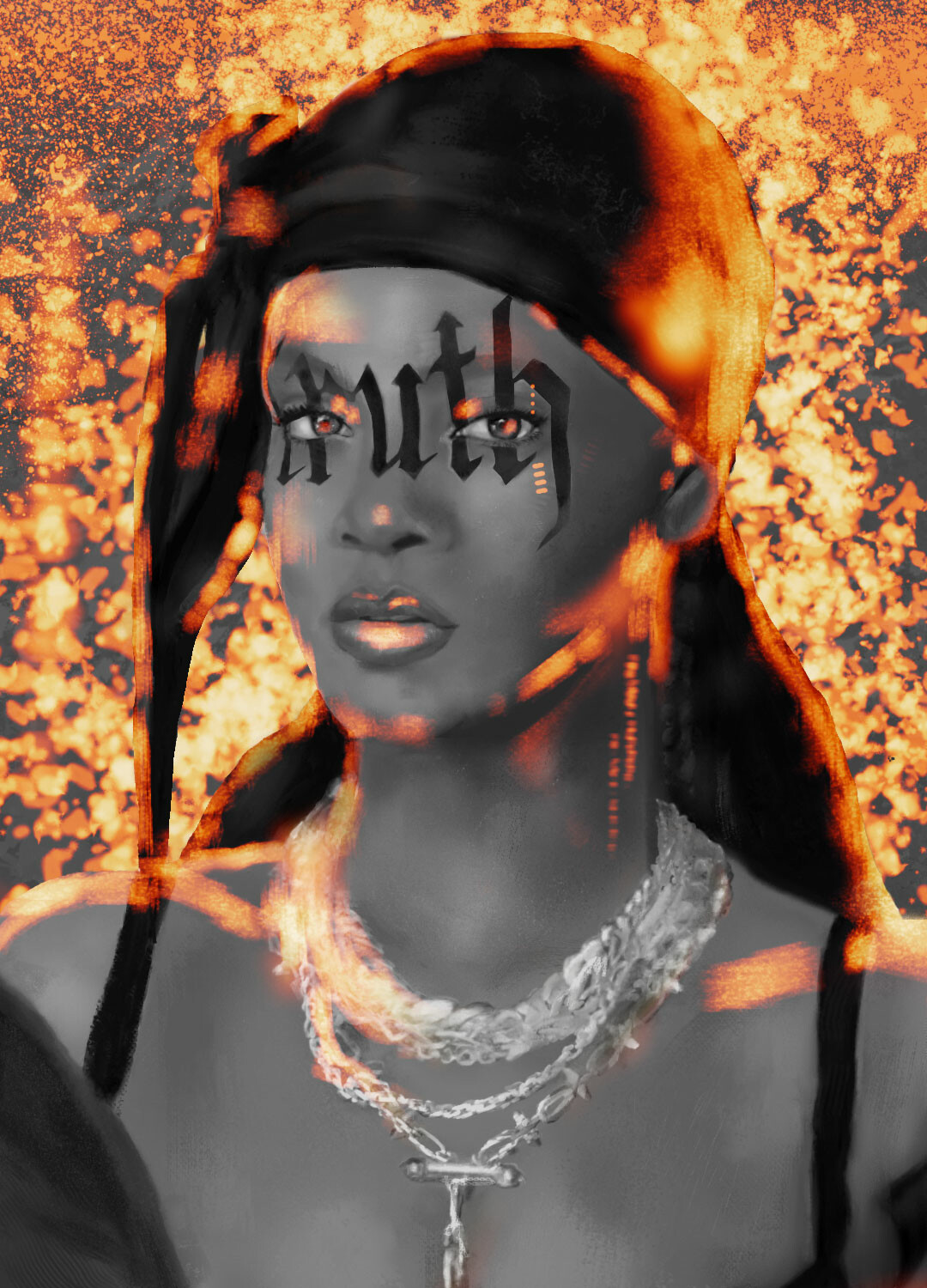 Artstation Rihanna Portrait Ardit Bytyqi