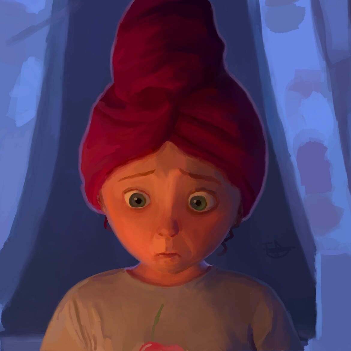 Artstation Sad Little Girl Joseph Adigun