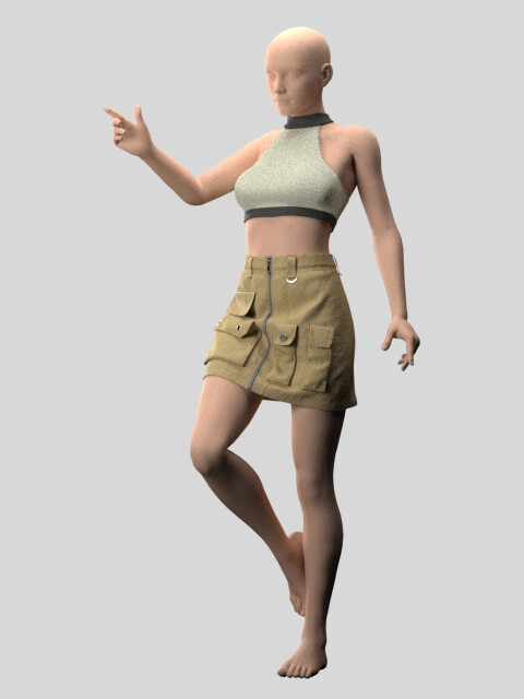 Sport store skirt 3d