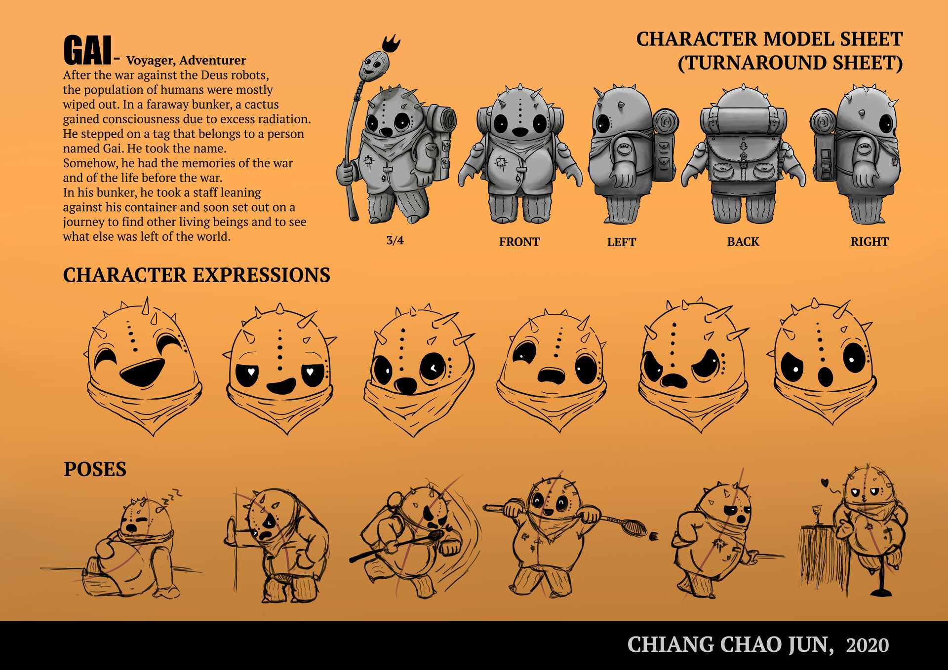 Artstation Gai The Humanoid Plant 2d 3d Character Design