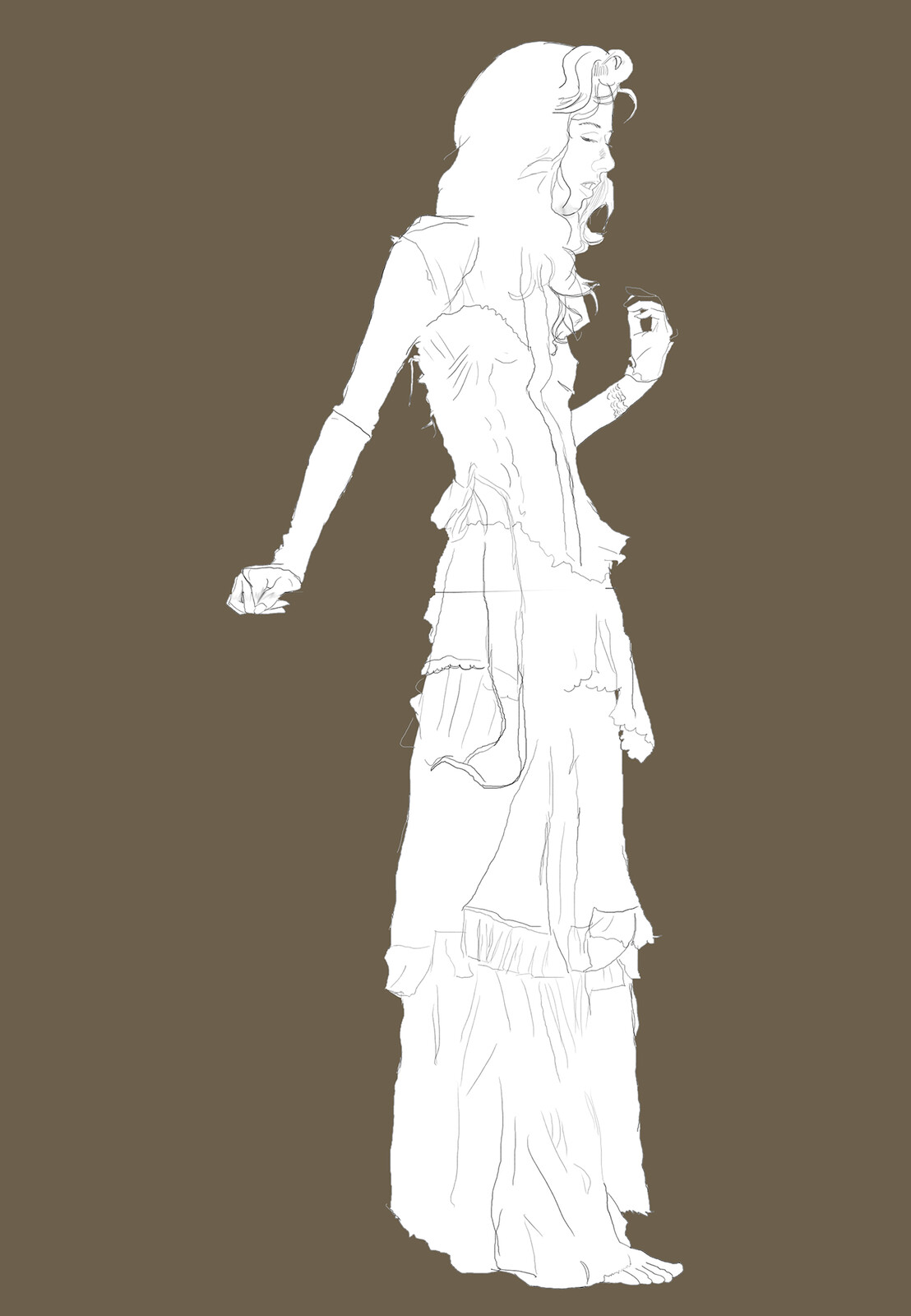 Guinevere awaits line work