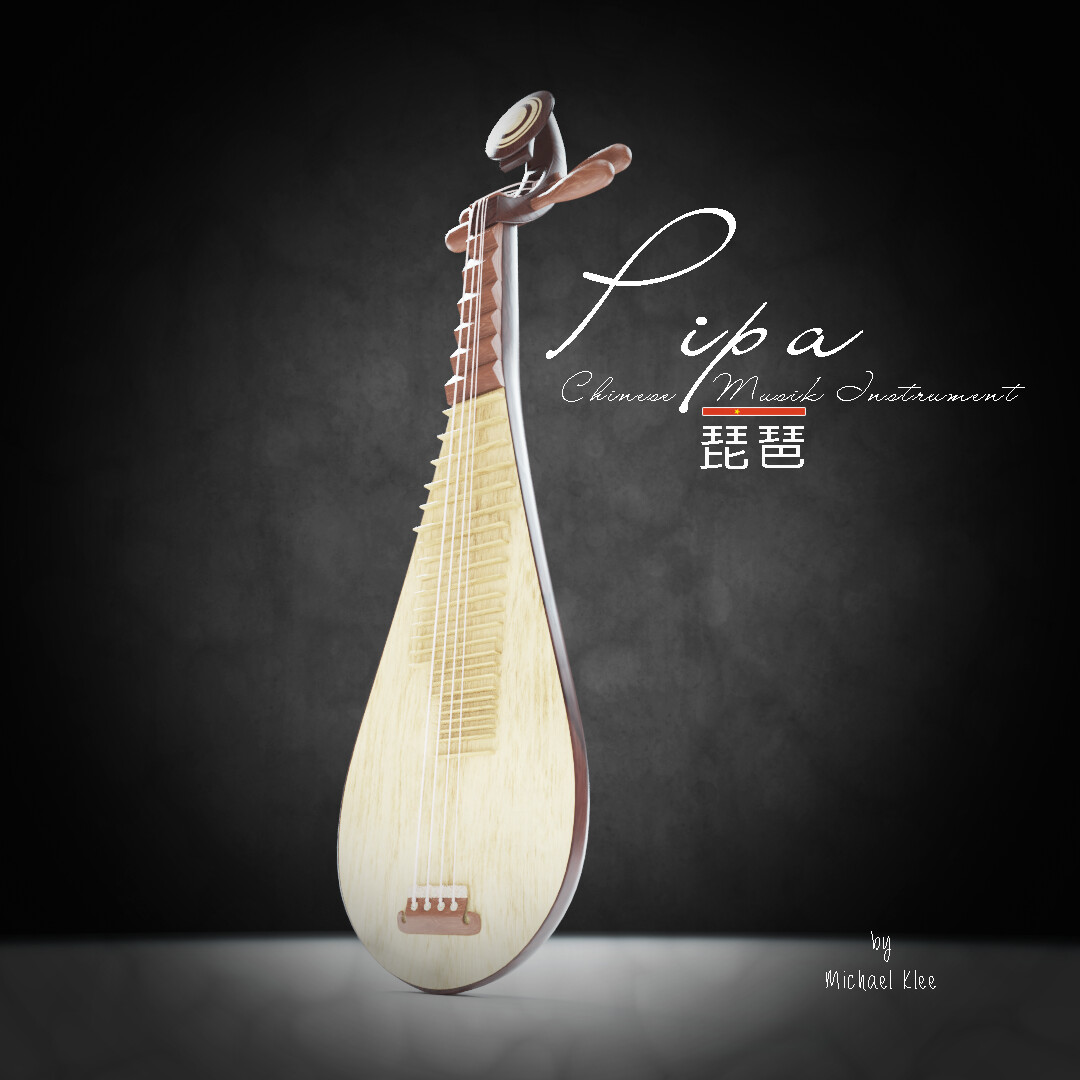 Pipa 琵琶 - Chinese musical Instrument top view
