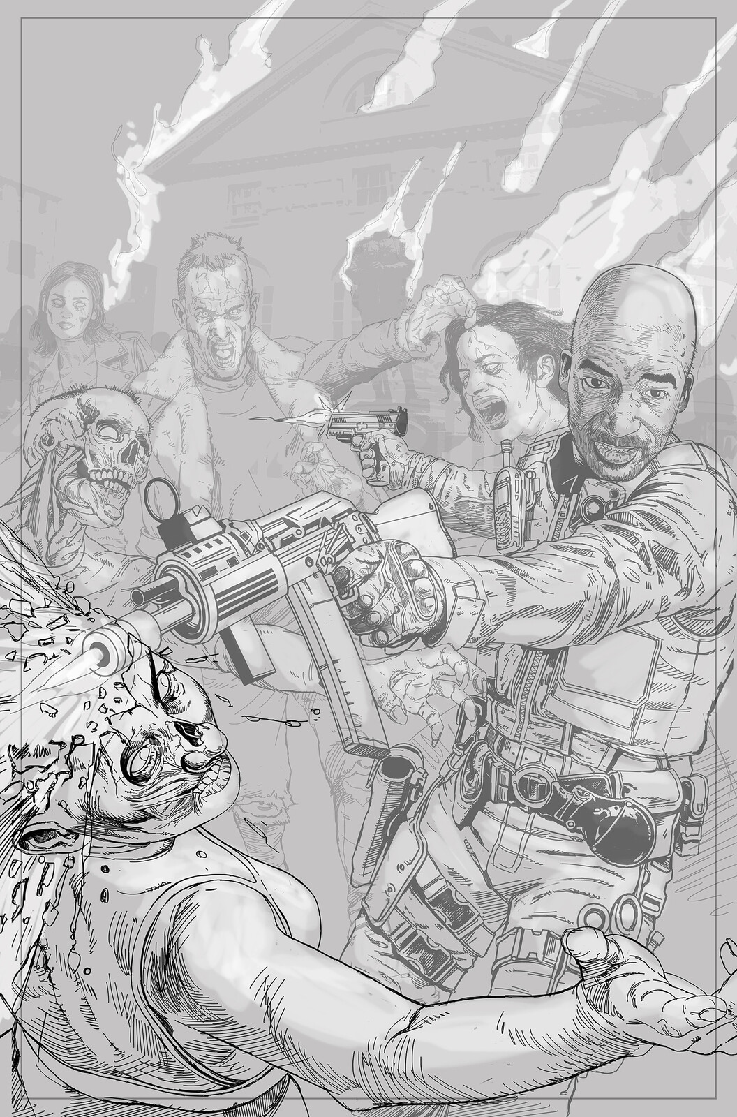 Edge Of Extinction Cover Sketch