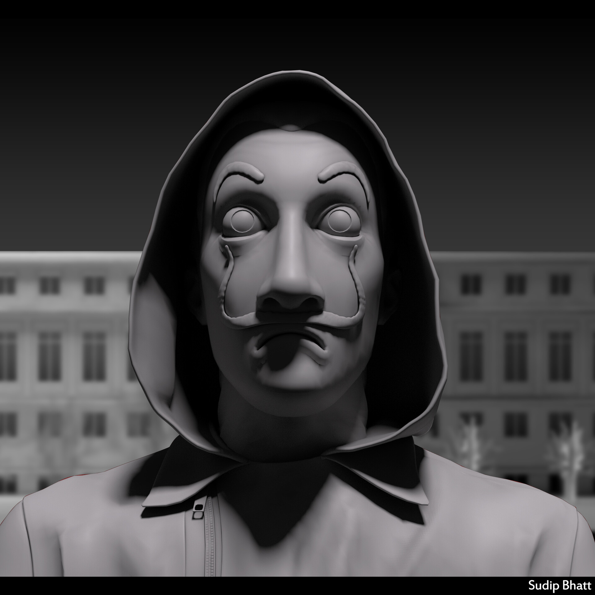 Sudip Bhatt Money Heist Dali Mask
