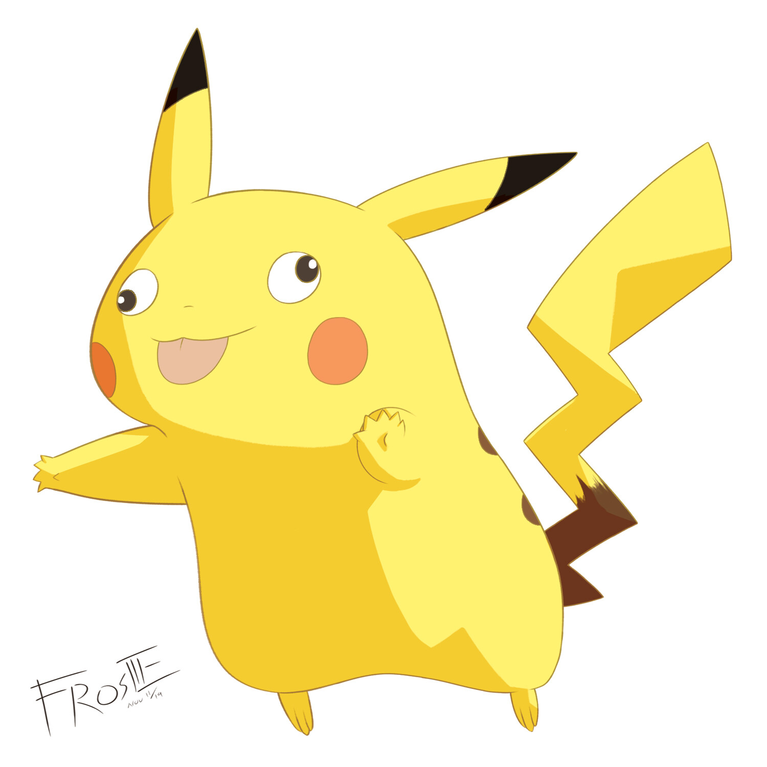 Brandon Hume - Pokemon - Pikachu (sticker design)