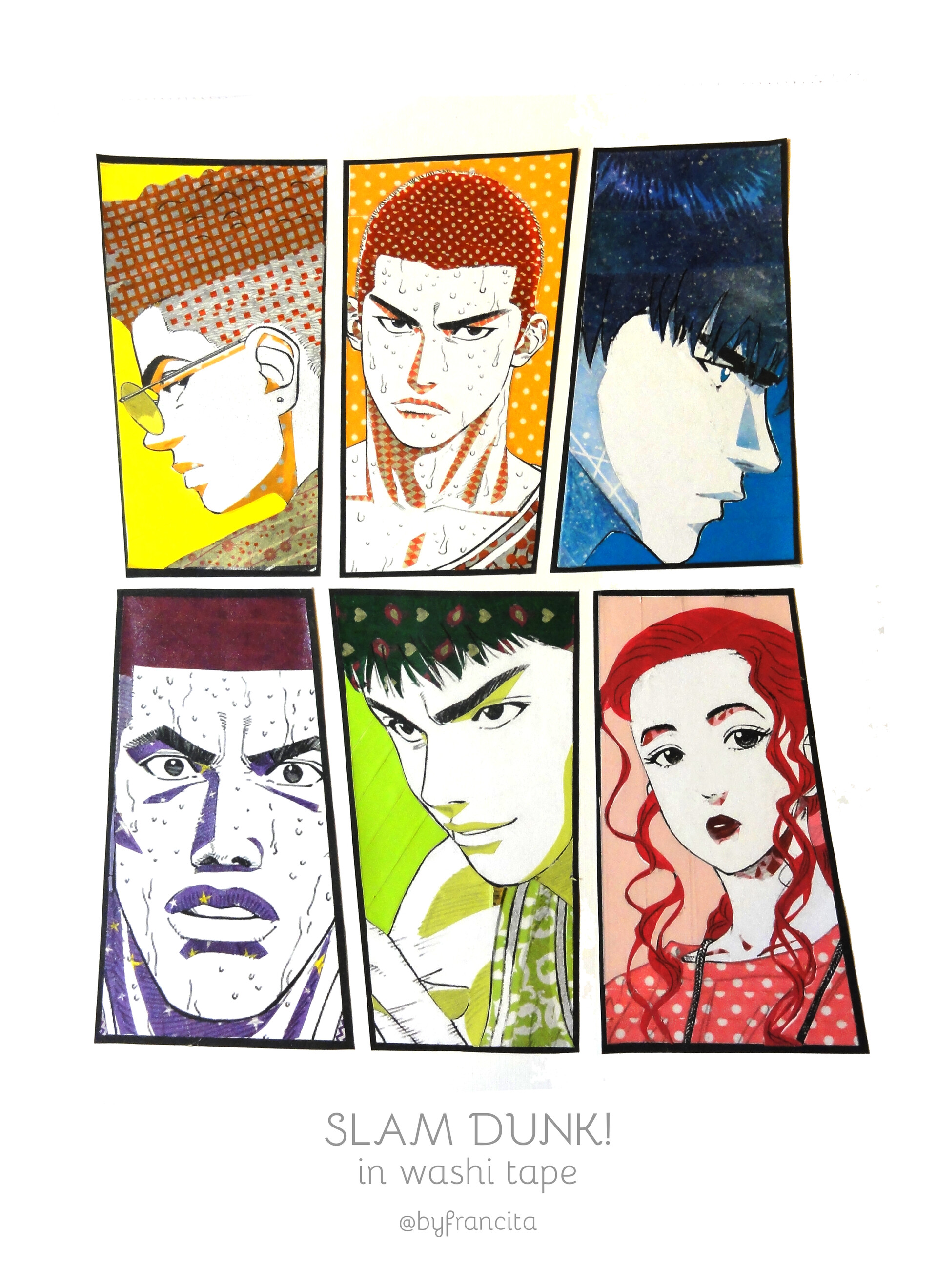 Artstation Slam Dunk Washi Tape Illustration Francita Soto