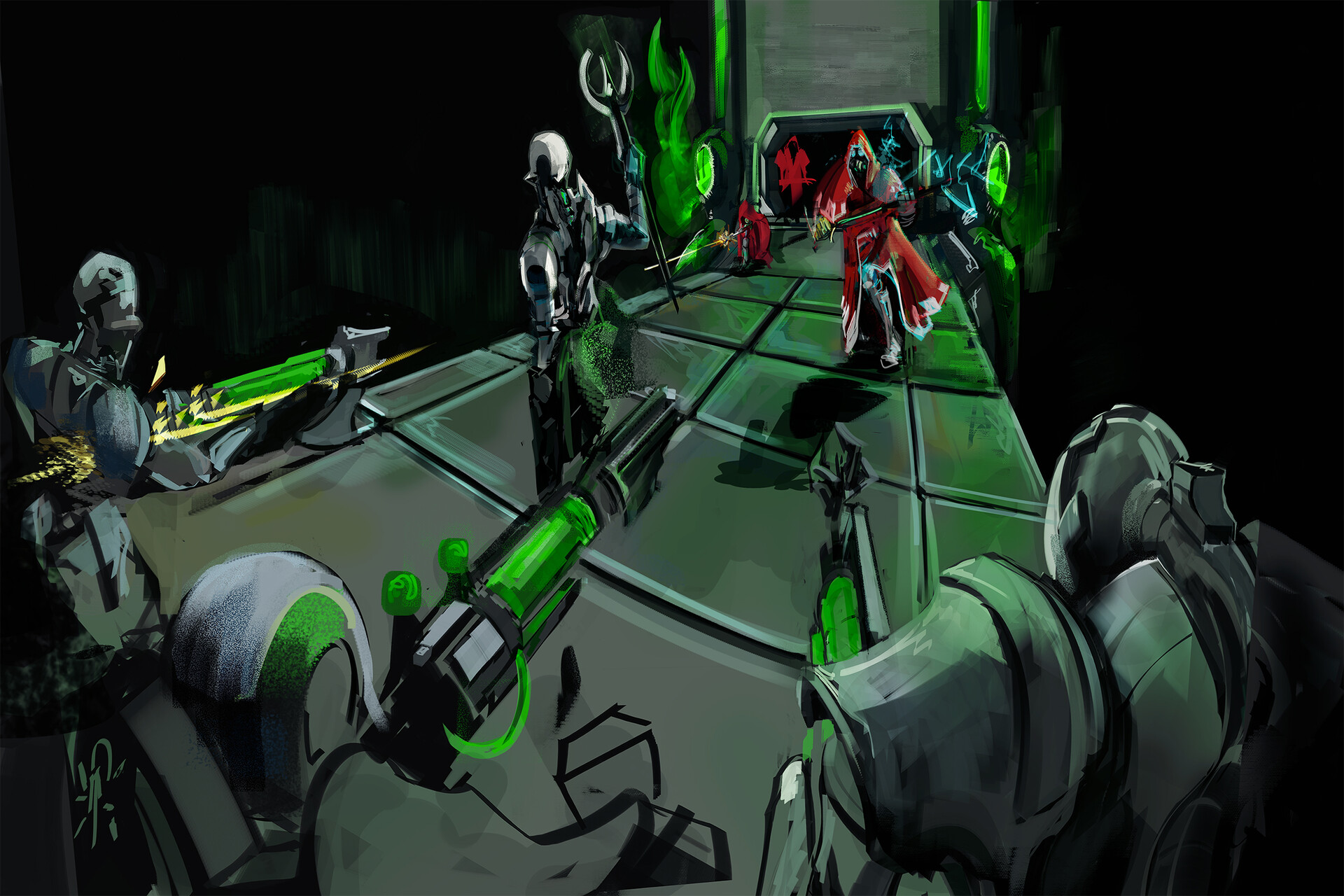 40K Necron Fan Art Artstation Warhammer 40k Fanart Adeptus Vs Necrons Alexander Hoogendyk artstation warhammer 40k fanart