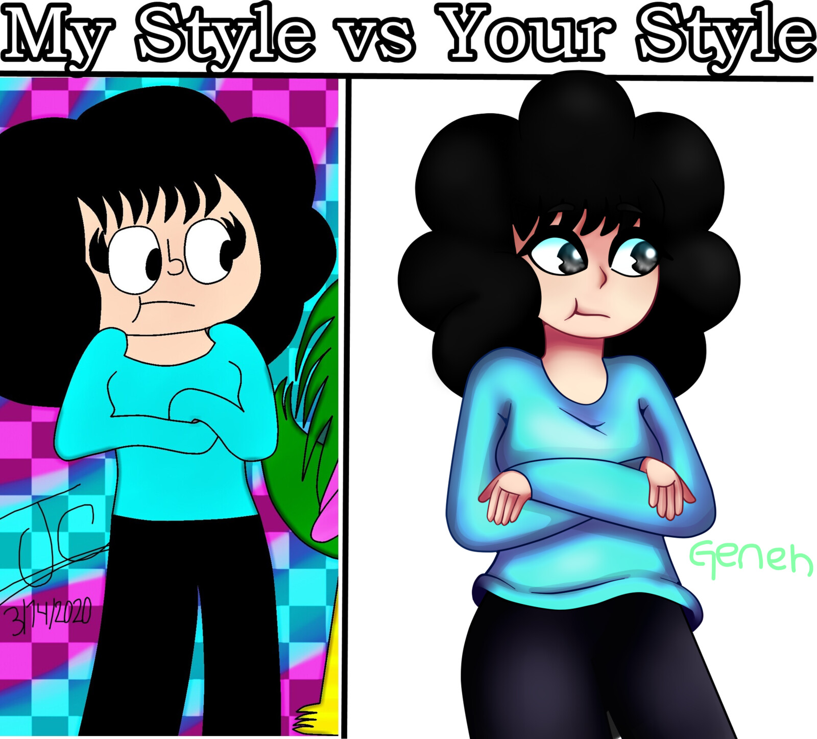 Artstation My Style Vs Your Style Geneh Xd