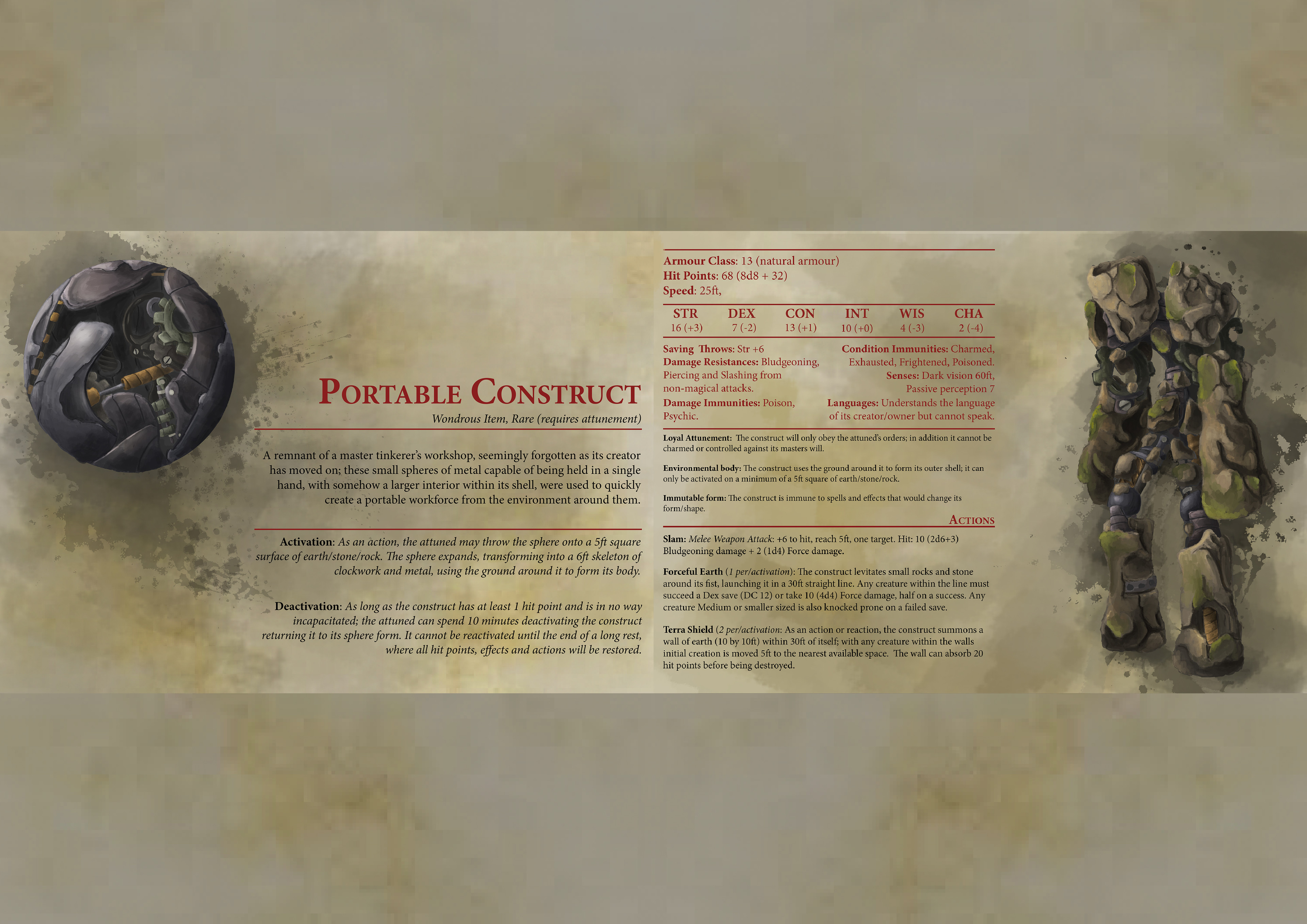 Samuel Macaly - Portable Construct (DnD Homebrew)