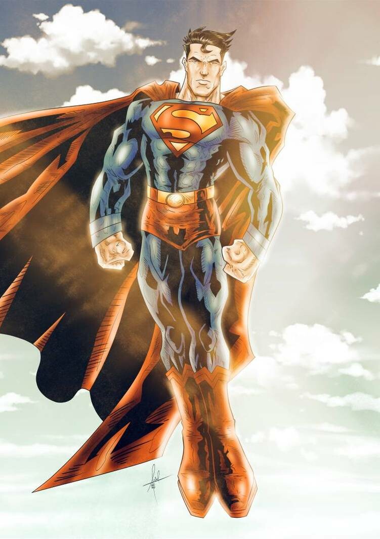 superman in sky