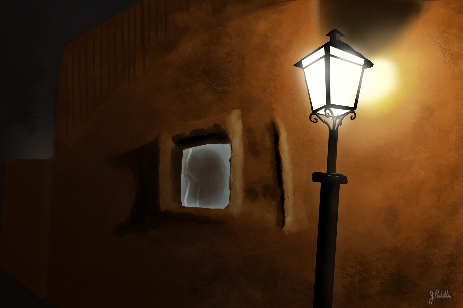 Artstation Street Lamp Lighting Study Jonathan Padilla