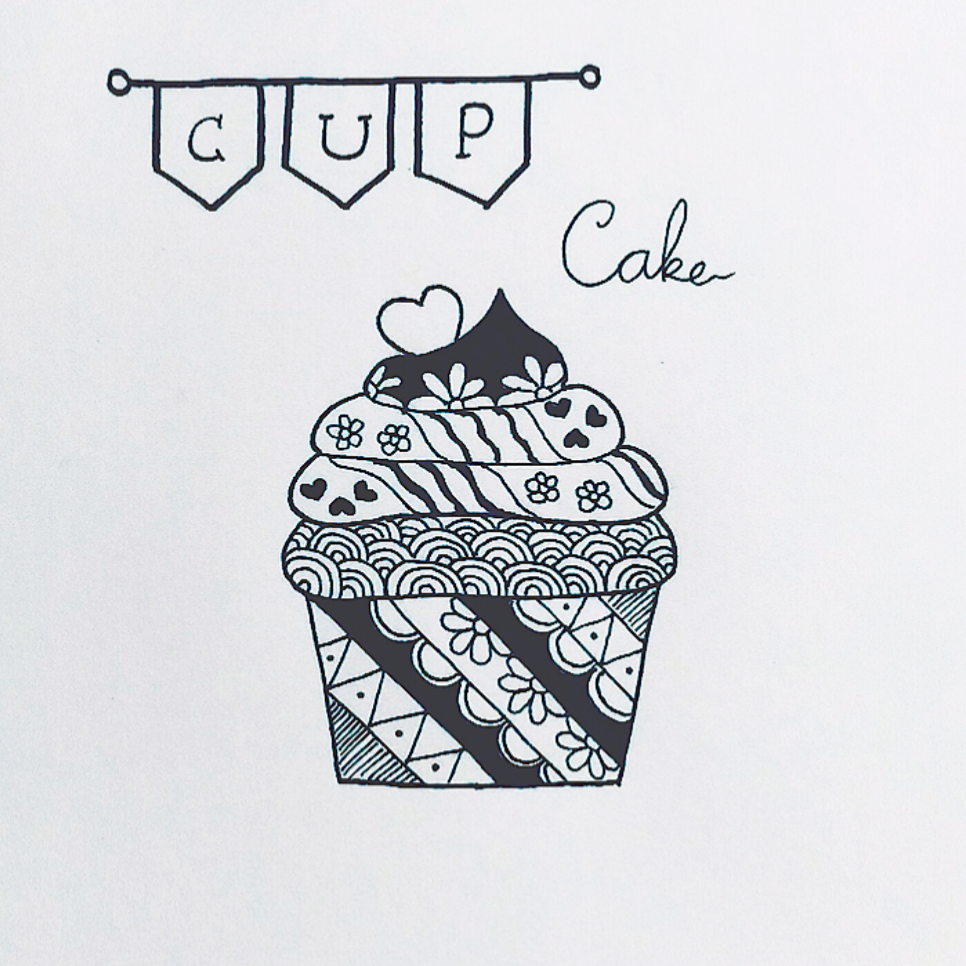 Artstation Sweet Cup Cake Hand Draw Charisa Virga