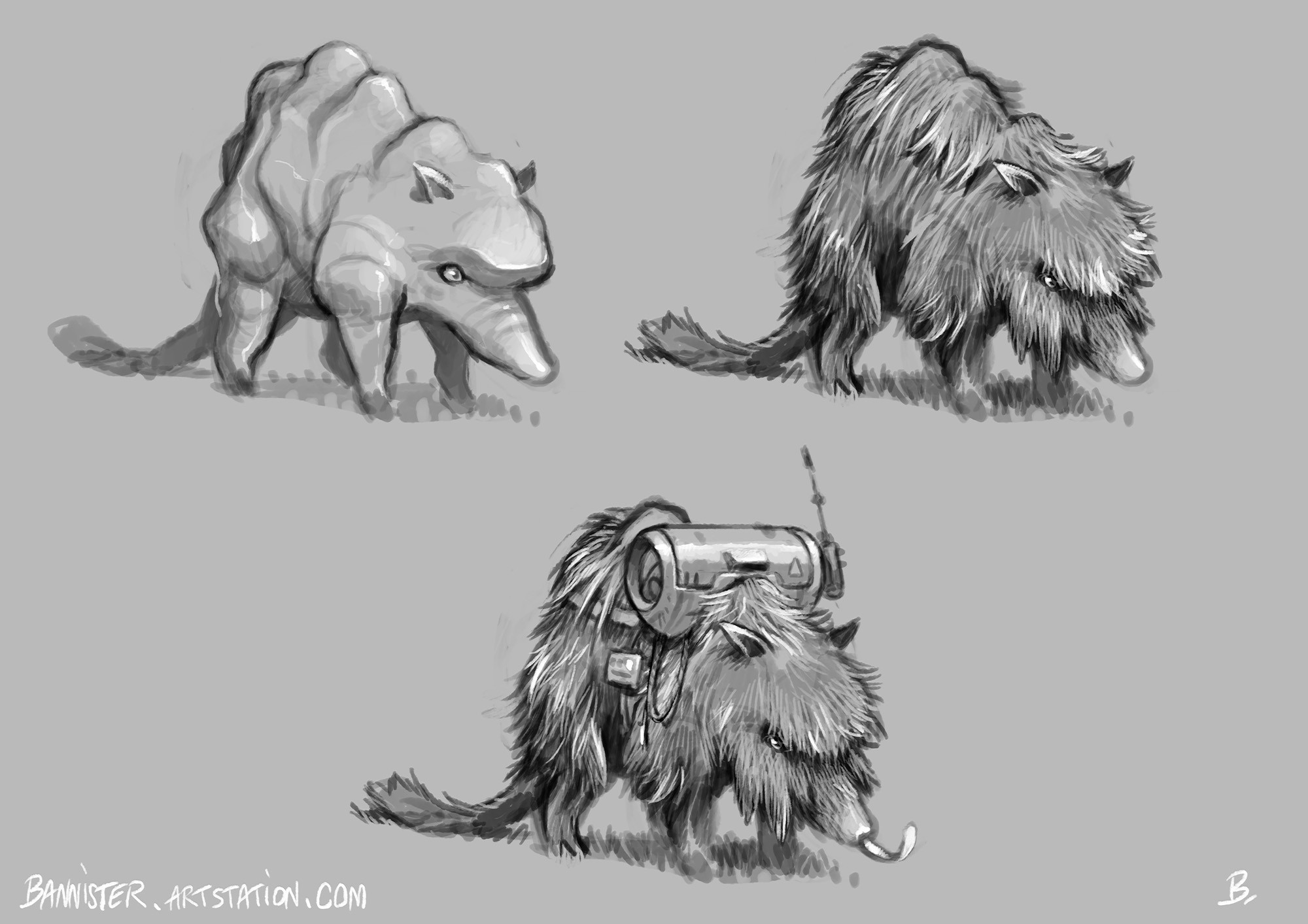 Fur creature concept and "anatomy"