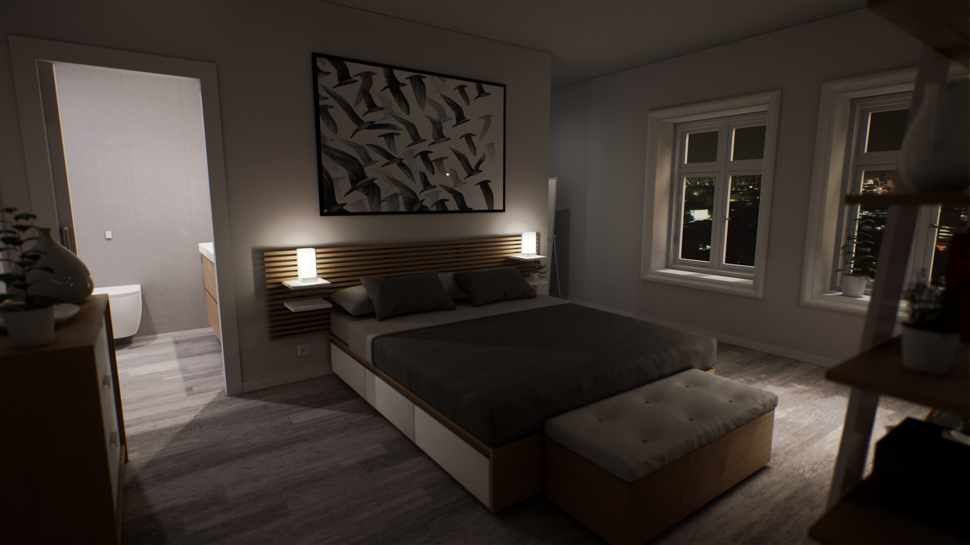 ArtStation - Bedroom Nighttime [UE4]