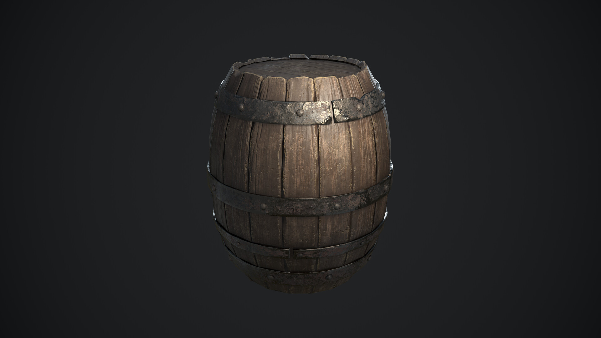 ArtStation Wooden_Barrel_prop