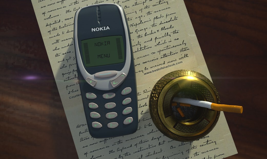 sangram bhattacharjee old nokia 3310 with gold ashtray