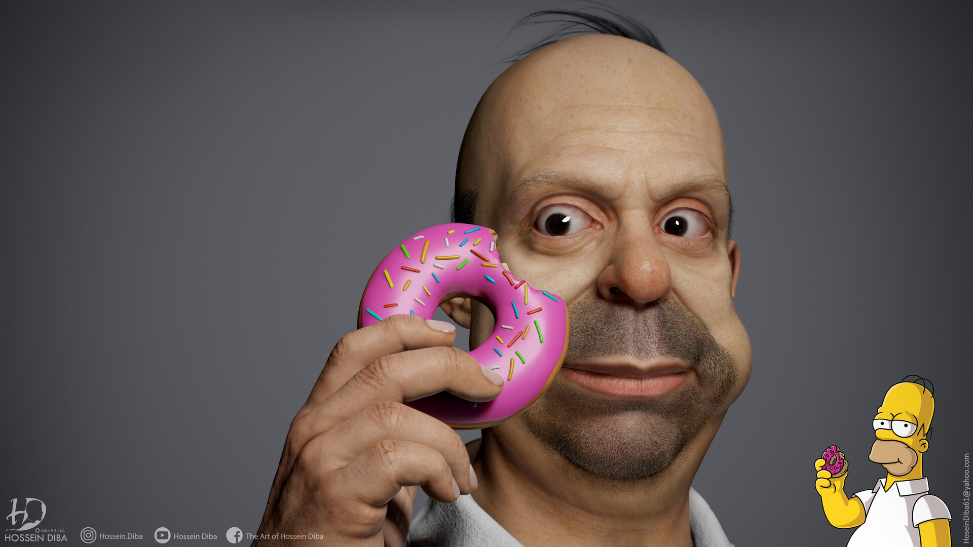 Artstation 3d Model Of Homer Simpson Real Time Hossein Diba