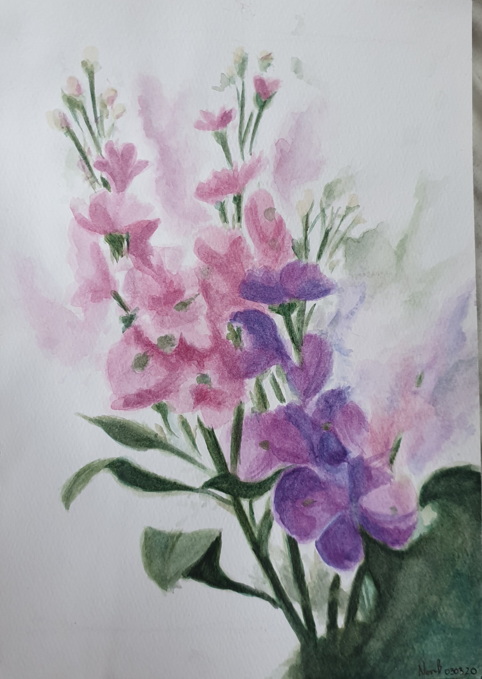 ArtStation - Flowers, watercolor