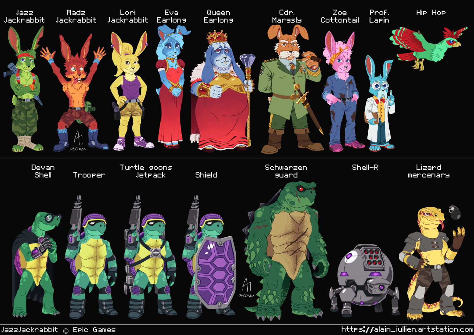 Artstation Jazz Jackrabbit Redesigns Alain Jullien