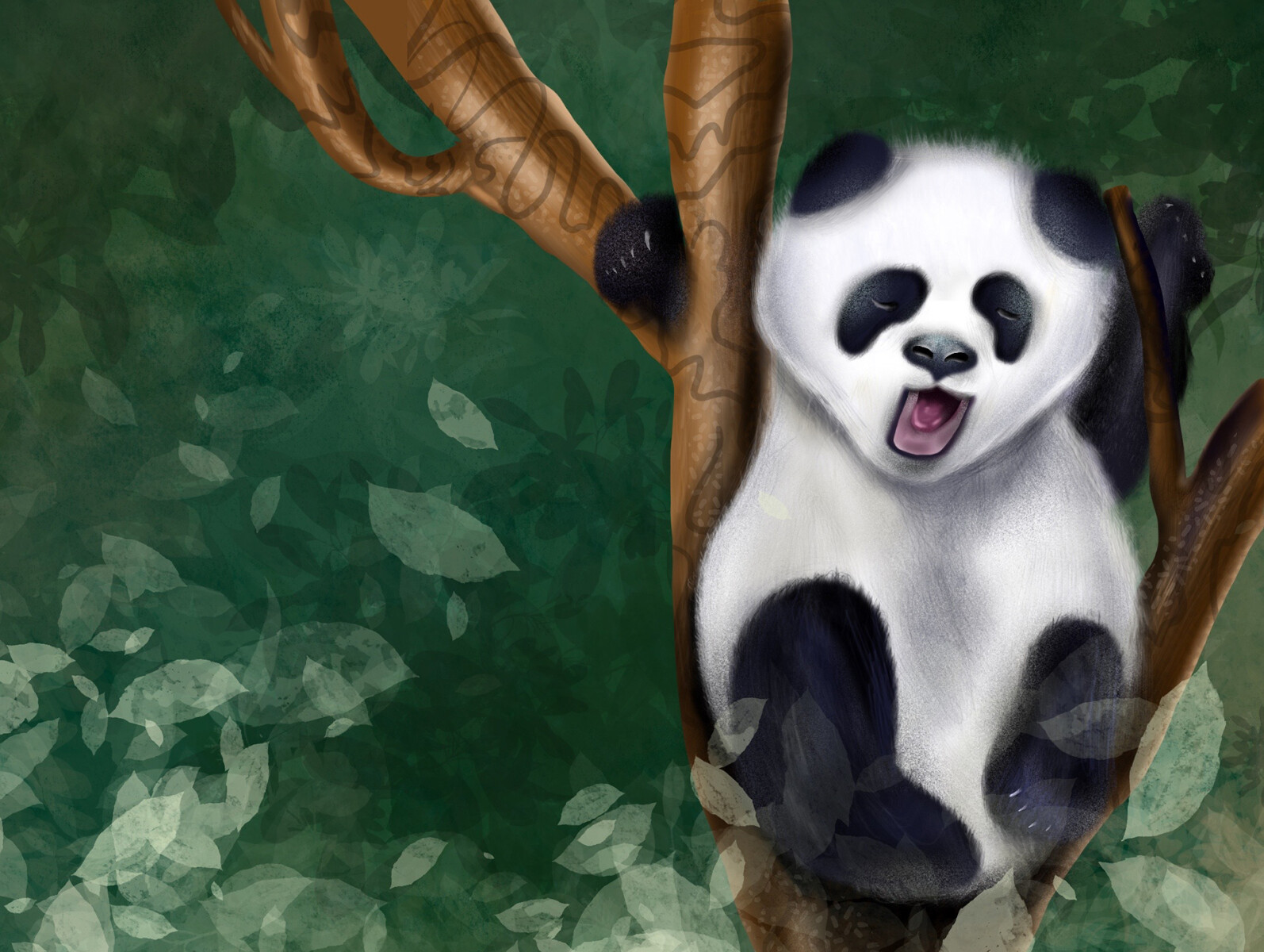 Artstation Sleepy Panda Illustration Hassan Ali