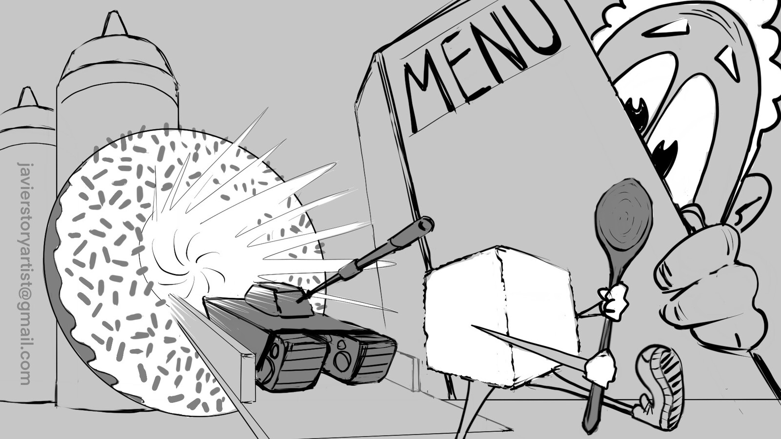 Sugar Army 3. Storyboard panel