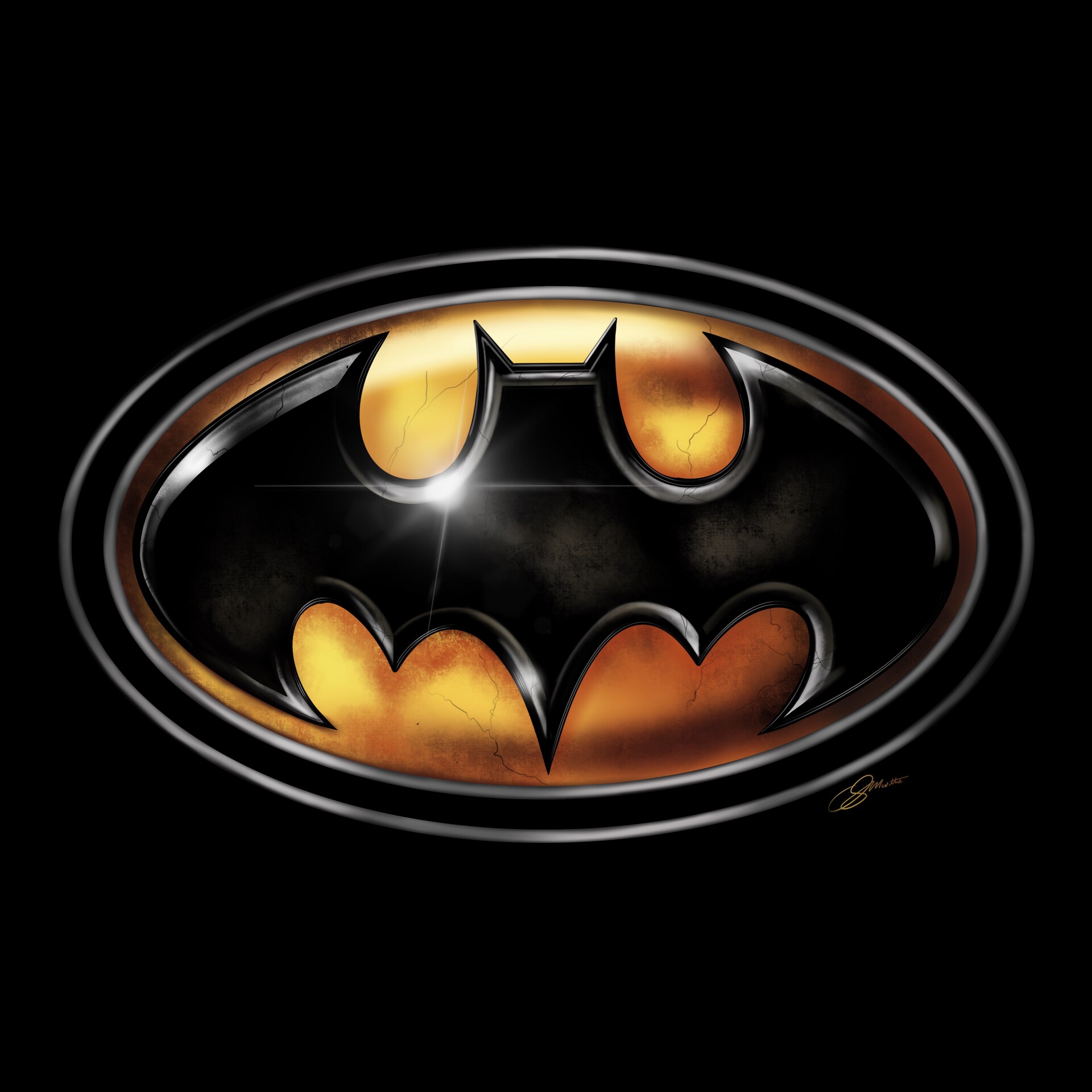 Chris McVittie - Batman 89 logo Drawing