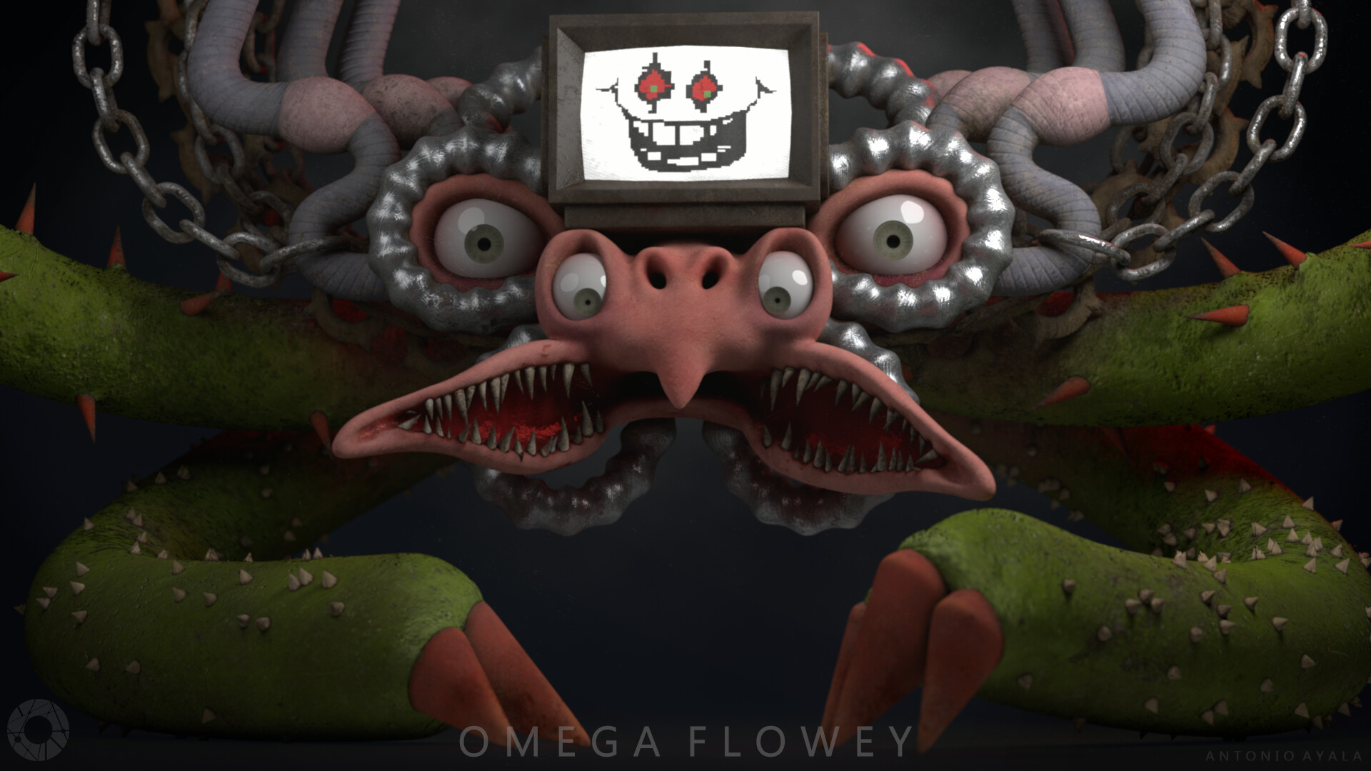 Omega Flowey - Undertale by MrHades, Character Art, 3D
