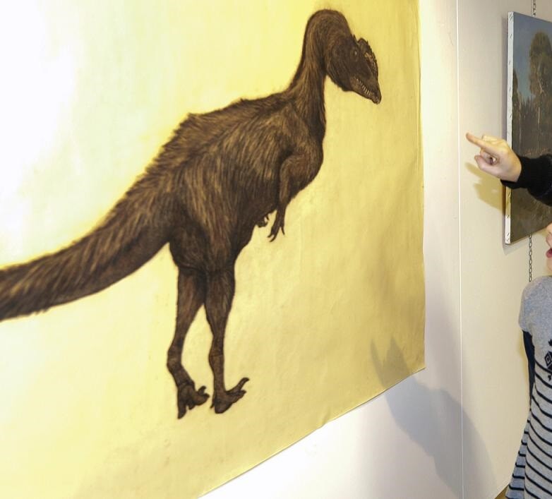 The drawing was displayed in a paleoart exhibition, "Tempo Profondo" (2011), curated by Filippo Bertozzo. 