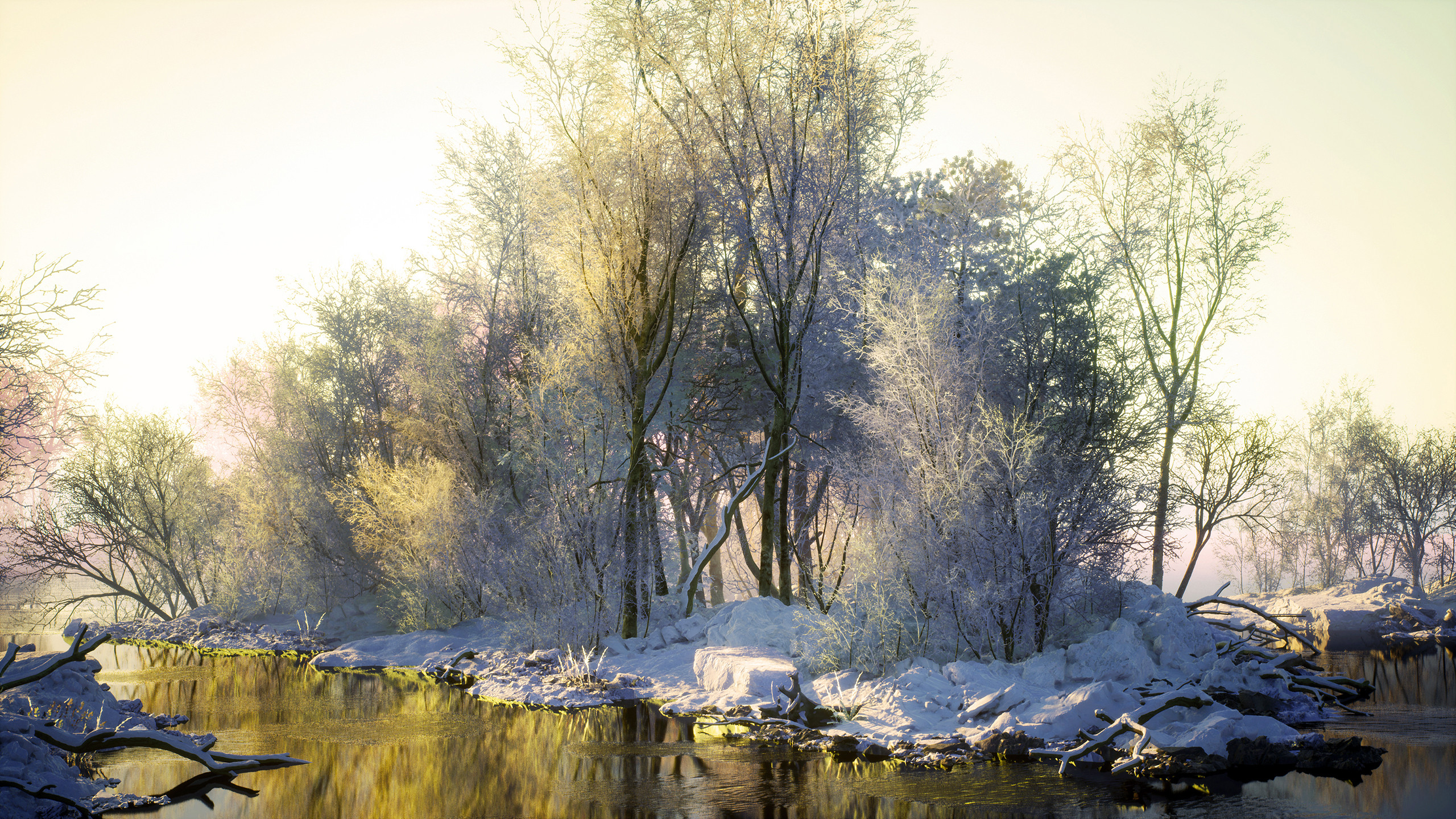 Artstation Ue4 Rtx Nature Lighting Study Misty Winter