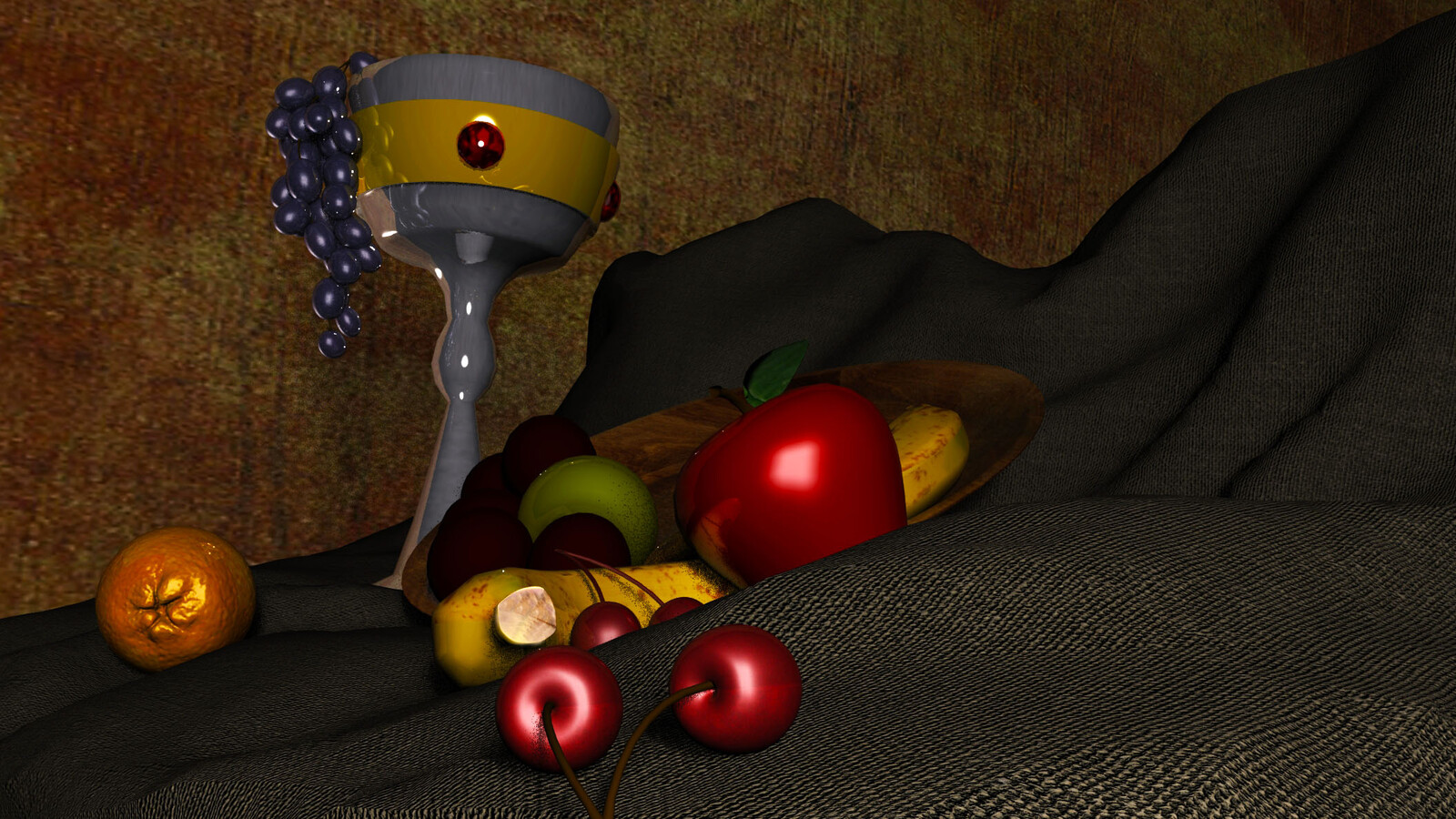 Fruit Bowl 3D Render