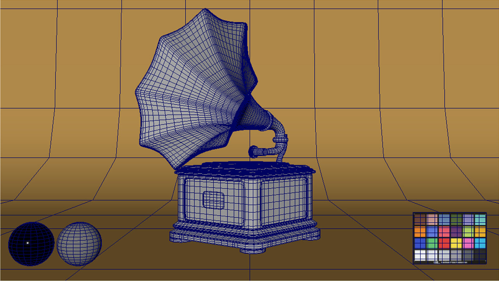 Maya Viewport Wireframe Render